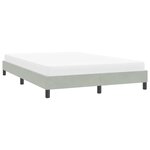vidaXL Cadre de lit sans matelas gris clair 140x210 cm velours