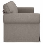 vidaXL Canapé Taupe 215 x 82 x 80 cm tissu