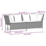 vidaXL Canapé de jardin avec coussins beige résine tressée