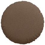vidaXL Coussins de siège 2 Pièces Marron Ø50 x 19 cm tissu