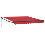 vidaXL Auvent Rétractable Rouge 350 x 250 cm Polyester et Aluminium
