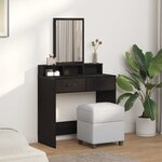 vidaXL Coiffeuse Chêne noir 79 x 41 x 140 cm Bois d'ingénierie