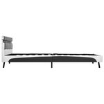 vidaXL Cadre de lit avec LED Gris Similicuir 160 x 200 cm