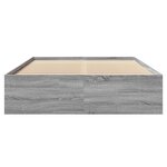 vidaXL Cadre de lit sonoma gris 120x190 cm bois d'ingénierie