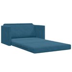 vidaXL Canapé Lit au Sol 2-en-1 Bleu 124x204x61 cm en Velours