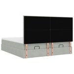 VidaXL Cadre de lit ottoman et matelas gris clair 180x200cm velours