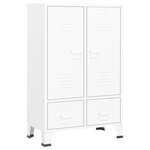 vidaXL Garde-robe industrielle Blanc 67x35x107 cm Acier