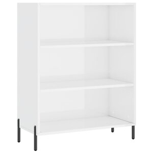 vidaXL Armoire à étagères blanc brillant 69 5x32 5x90 cm