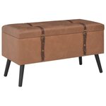 vidaXL Tabourets de rangement lot de 3 Marron Similicuir