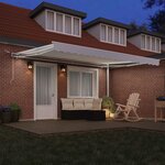 vidaXL Auvent Rétractable Blanc 450 × 300 cm Polyester et métal