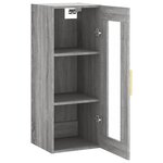 vidaXL Armoire murale sonoma gris 34 5x34x90 cm