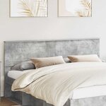vidaXL Tête de lit Gris béton 180 cm Bois d'ingénierie