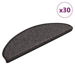 vidaXL Tapis d'escalier autocollants 30 Pièces 65x21x4 cm anthracite