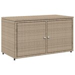 vidaXL Armoire de rangement jardin beige 110x55x60 5 cm résine tressée