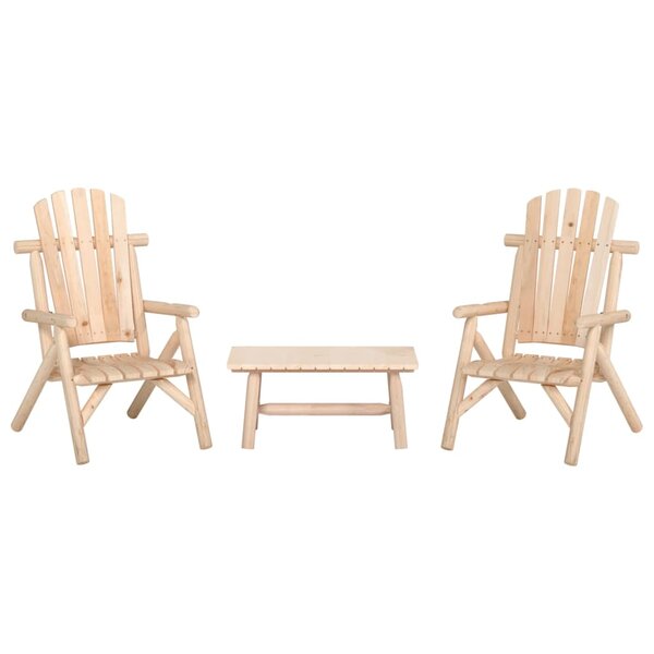 vidaXL Ensemble de salon de jardin 3 Pièces bois massif d'épicéa