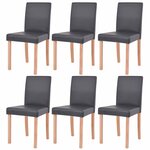 vidaXL Table et chaises 7 Pièces Cuir synthétique Chêne Noir