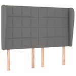 vidaXL Sommier à lattes de lit avec matelas Gris foncé 140x200cm Tissu
