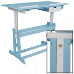 Bureau enfant meuble chambre bleu plateau inclinable