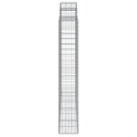 vidaXL Paniers à gabions arqués 7 Pièces 200x50x180/200 cm Fer galvanisé