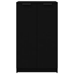 vidaXL Armoire à chaussures noir 59x35x100 cm bois d'ingénierie