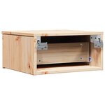 vidaXL Table de chevet avec tiroir 2 Pièces Marron 37 x 35 x 18 5 cm