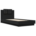 vidaXL Cadre de lit sans matelas noir 100x200 cm