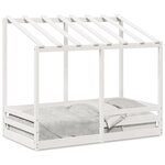 vidaXL Lit pour enfants sans matelas blanc 80x160cm bois massif de pin