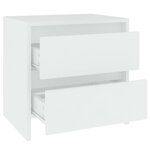 vidaXL Tables de chevet 2 Pièces blanc 45x34 5x44 5 cm bois d’ingénierie