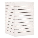 vidaXL Panier à linge blanc 44x44x66 cm bois massif de pin