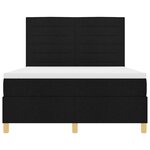 vidaXL Lit avec sommier Noir 140x200 cm Tissu