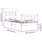 vidaXL Cadre de lit sans matelas bois de pin massif