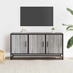 vidaXL Meuble TV sonoma gris 100x35x50 cm bois d'ingénierie et métal