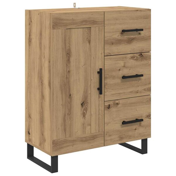 vidaXL Buffet avec tiroir Chêne artisanal 69 5 x 34 x 90 cm