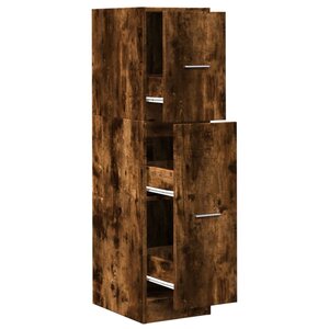 vidaXL Armoire d'apothicaire chêne fumé 30x41x118 cm bois d'ingénierie