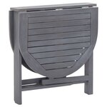 vidaXL Mobilier à dîner de jardin 5 Pièces Bois d'acacia massif Gris