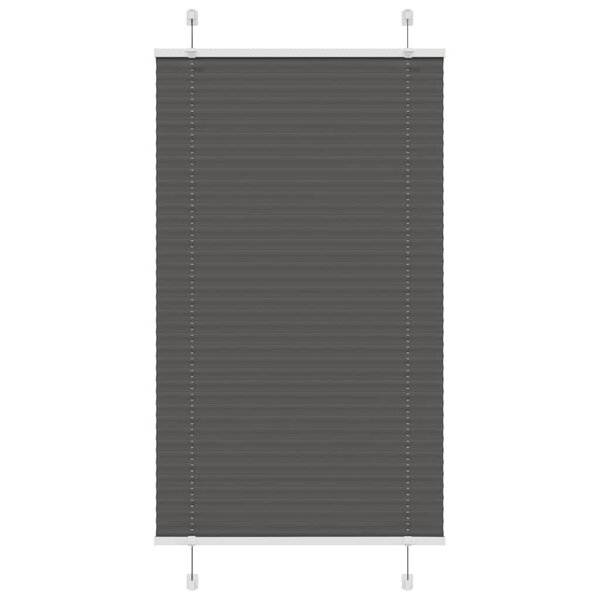 vidaXL Store plissé noir 80x150 cm largeur du tissu 79 4 cm polyester