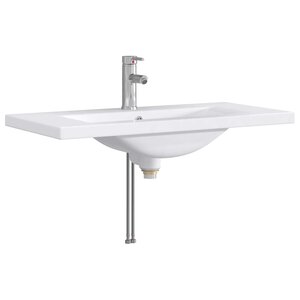 vidaXL Lavabo de salle de bains Chrome 81 x 40 x 17 5 cm métal