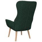 vidaXL Chaise de relaxation Vert foncé Tissu