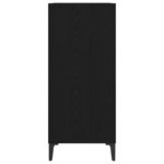 vidaXL Meuble à vinyles Chêne noir 84 5 x 38 x 89 cm Bois d'ingénierie