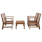 Salon de jardin meuble d'extérieur ensemble de mobilier 4 pièces bois d'acacia solide 02_0016220
