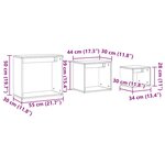 vidaXL Tables gigognes 3 Pièces vieux bois bois d'ingénierie