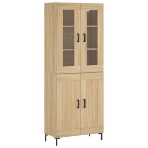 vidaXL Buffet haut Chêne sonoma 69 5x34x180 cm Bois d'ingénierie