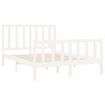 vidaXL Cadre de lit sans matelas blanc 160x200 cm bois de pin massif