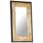vidaXL Miroir 80x50 cm Bois de manguier massif