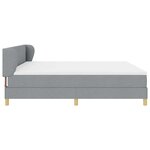 vidaXL Lit à ressorts avec matelas Gris clair 200 x 200 cm tissu