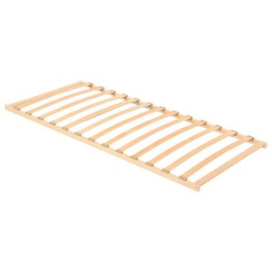 vidaXL Sommier à lattes Marron 90 x 190 cm Bois de hêtre massif