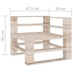 vidaXL Canapé palette d'angle de jardin Bois de pin imprégné