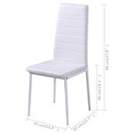 vidaXL Ensemble de salle à manger 5 Pièces Cuir synthétique Noir et blanc