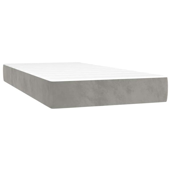 vidaXL Matelas de lit à ressorts ensachés fermeté moyenne 90x220x20 cm velours