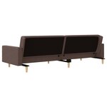vidaXL Canapé-lit à 2 places avec deux oreillers taupe tissu